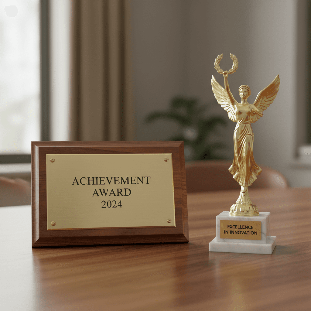 Custom Plaques vs Trophies for Service Anniversaries