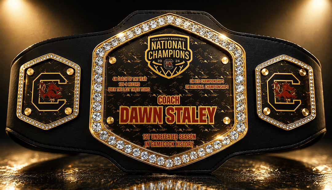 Elite premium iced out custom championship belt