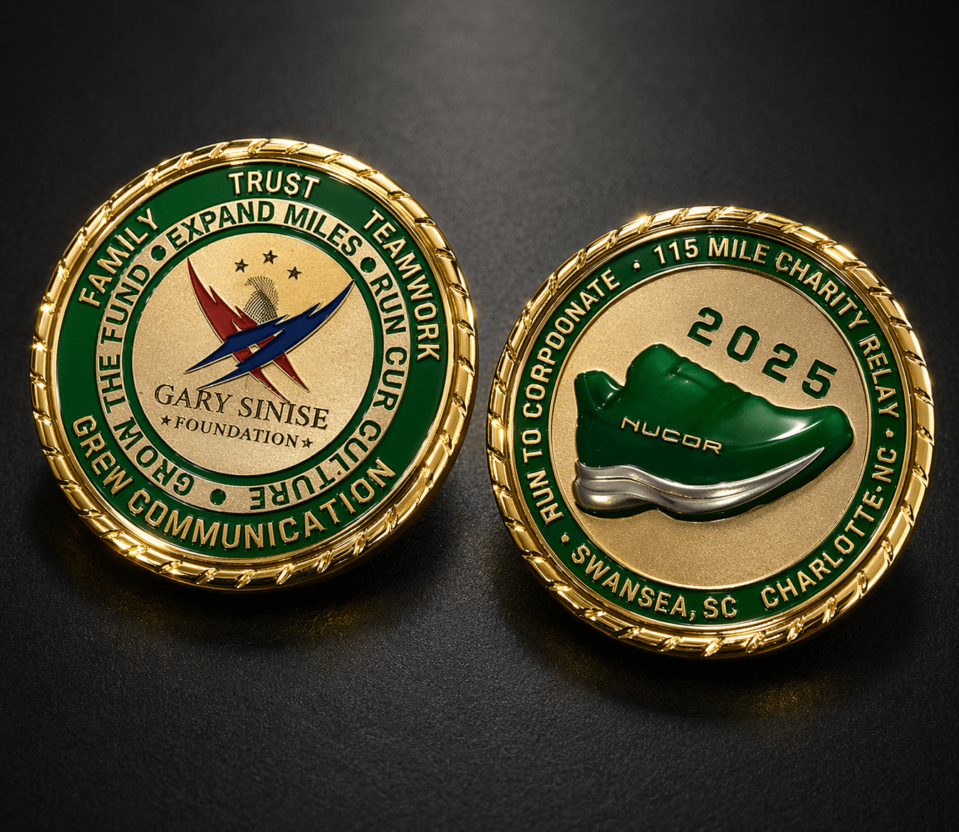 Elite dual-plated bespoke coin