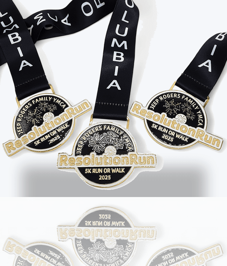 Elite polished medal set