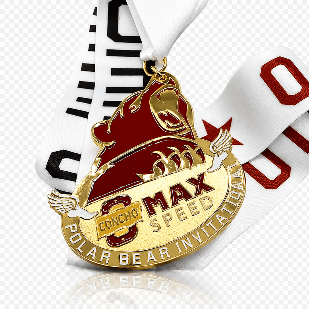 Elite premium custom bespoke medal with stone accent