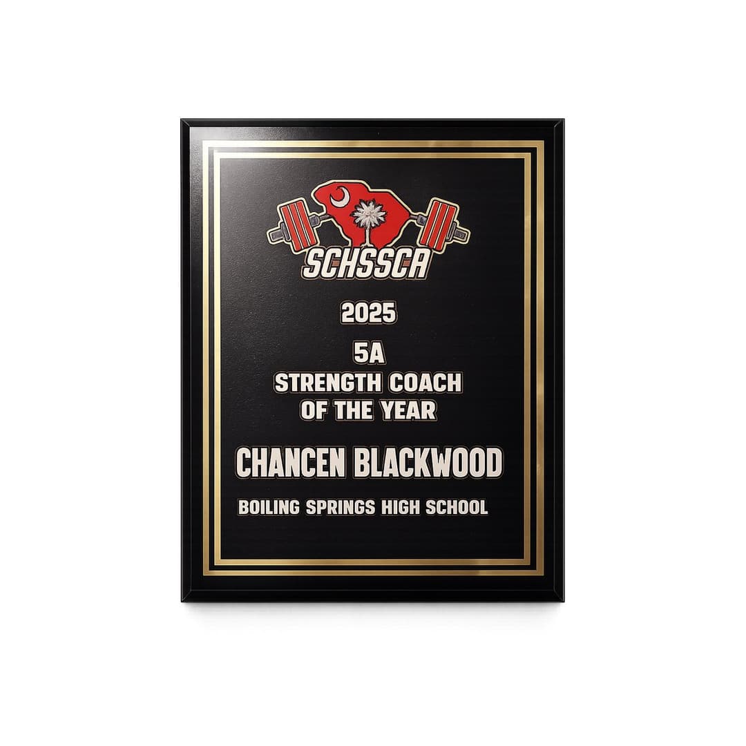 Xpress custom engraved black and gold recognition plaque for coach of the year