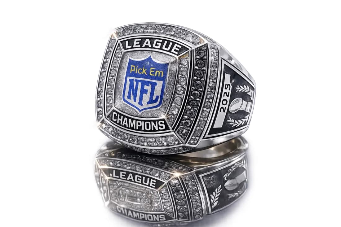 Conference Championship Rings by Colucci Custom Awards — a finished ring photographed in the workshop