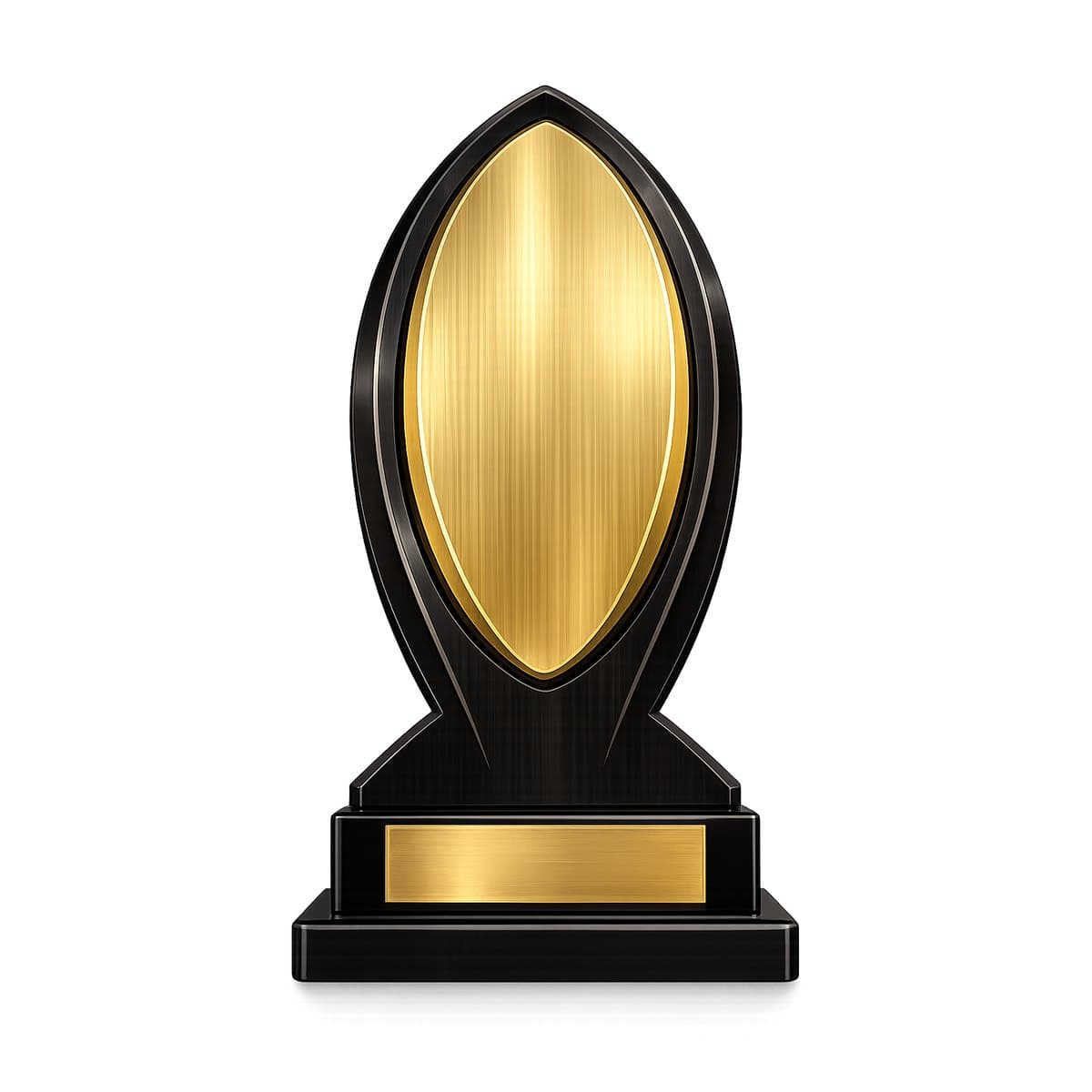 Apex Oval custom trophy model with gold football-shaped centerpiece ready for engraving