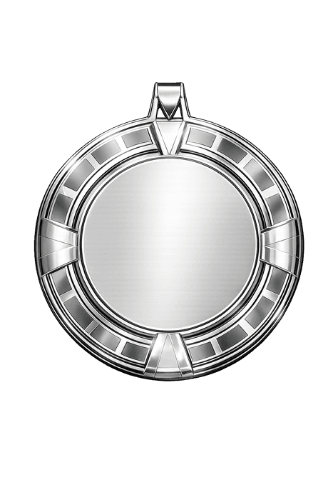 Custom Decco medal in silver