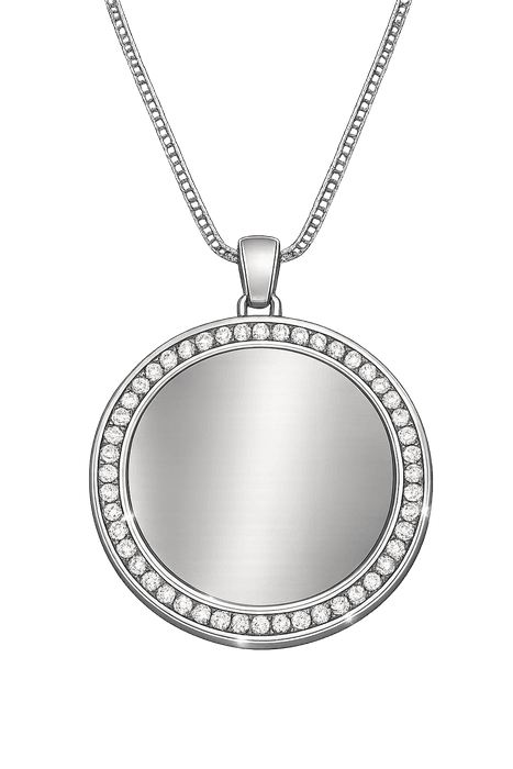 Round phat tag in silver
