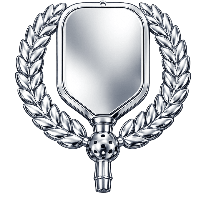 Custom Pickleball photo-etched medal in silver