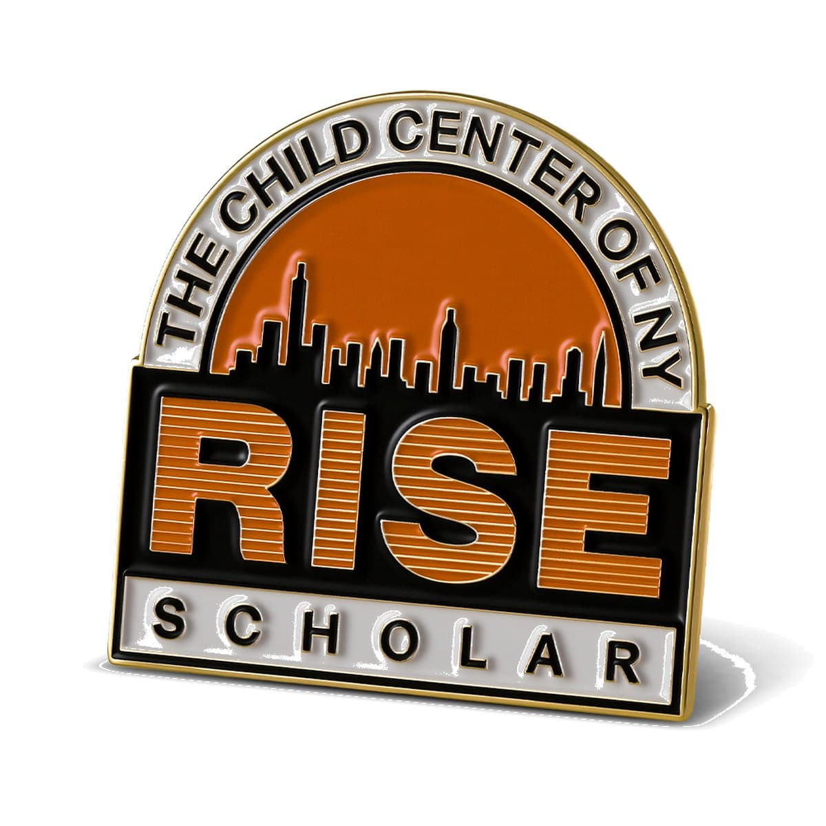 Free digital proof of a custom soft enamel lapel pin showing color fill and finish