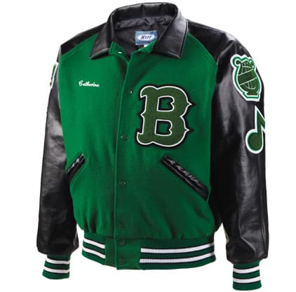 Elite bespoke championship jacket with multi-color chenille applique and embroidered detail
