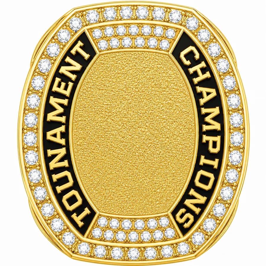 Softball Tournament Champion Rings die detail, The tournament name across the top, CHAMPIONS across the bottom